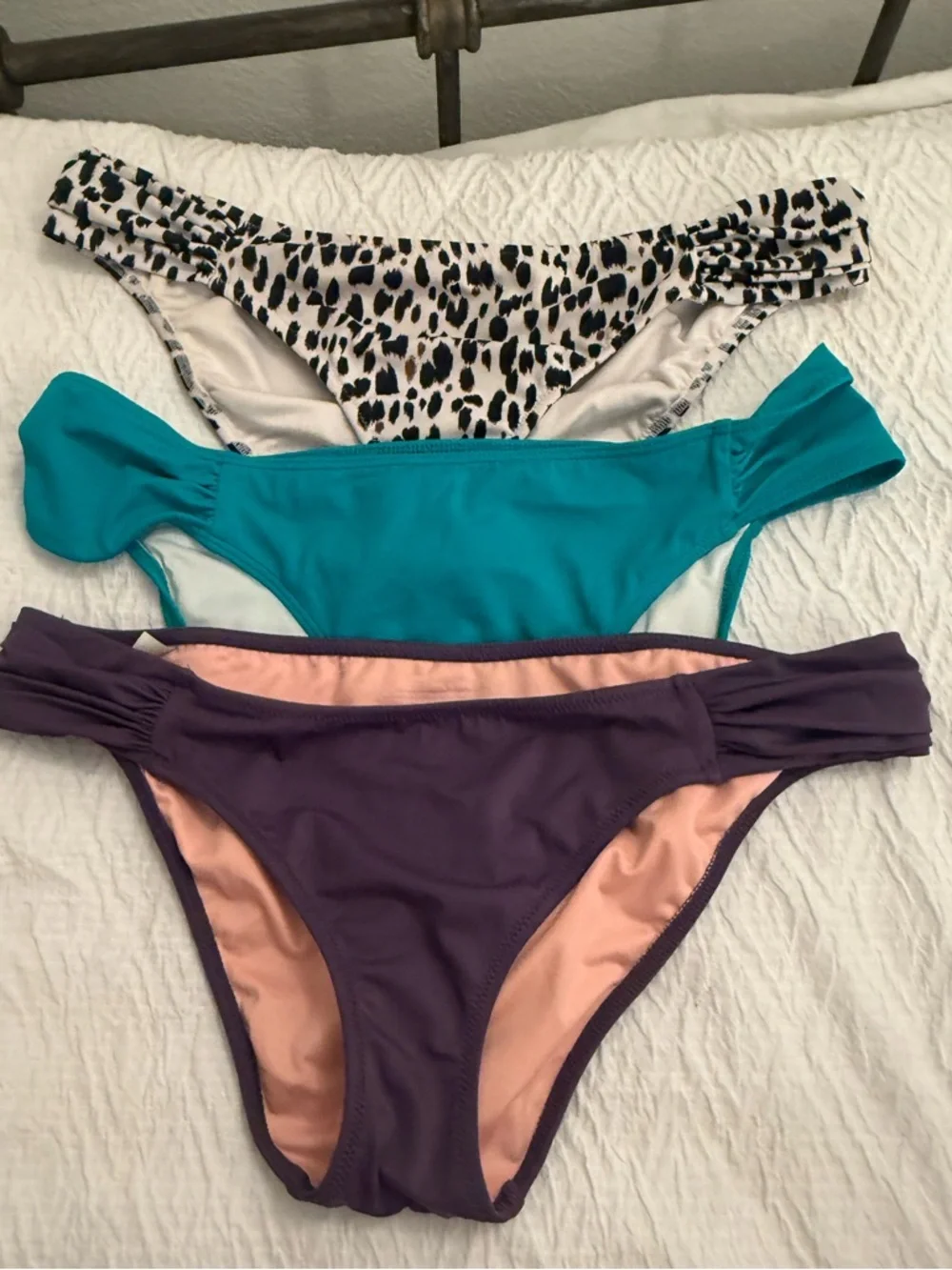 3 Victoria’s Secret The Knock Out Bikini Swim Bottoms Rushed Sides